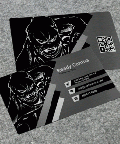 Metal Business Cards_(Silver Double Sided Black Metal)